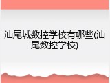 汕尾城数控学校有哪些(汕尾数控学校)