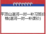 平顶山湛河一对一补习班价格(湛河一对一补课价)
