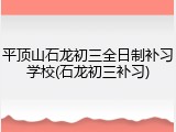 平顶山石龙初三全日制补习学校(石龙初三补习)