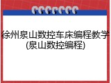 徐州泉山数控车床编程教学(泉山数控编程)
