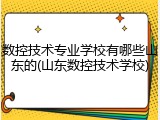 数控技术专业学校有哪些山东的(山东数控技术学校)