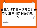 宜昌科技职业学院是公办大专吗(宜昌科技职院公办大专)