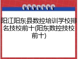 阳江阳东县数控培训学校排名技校前十(阳东数控技校前十)