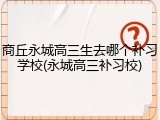 商丘永城高三生去哪个补习学校(永城高三补习校)