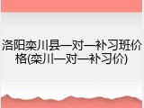 洛阳栾川县一对一补习班价格(栾川一对一补习价)