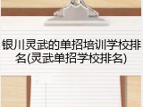 银川灵武的单招培训学校排名(灵武单招学校排名)