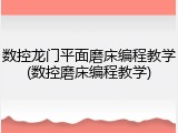 数控龙门平面磨床编程教学(数控磨床编程教学)