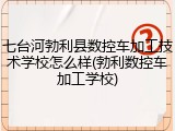 七台河勃利县数控车加工技术学校怎么样(勃利数控车加工学校)
