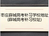 枣庄薛城高考补习学校地址(薛城高考补习校址)