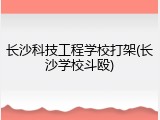 长沙科技工程学校打架(长沙学校斗殴)