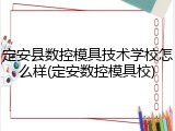 定安县数控模具技术学校怎么样(定安数控模具校)