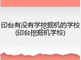 印台有没有学挖掘机的学校(印台挖掘机学校)