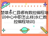 楚雄永仁县哪有数控编程培训中心中职怎么样(永仁数控编程培训)