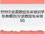 忻州宁武县数控车床培训学校有哪些(宁武数控车床培训)