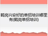 鹤岗兴安好的单招培训哪里有(鹤岗单招培训)