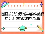 松原前郭尔罗斯学数控编程培训班(前郭数控培训)