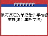 漯河源汇的单招集训学校哪里有(源汇单招学校)
