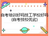 自考培训好吗技工学校好吗(自考技校优劣)
