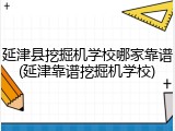 延津县挖掘机学校哪家靠谱(延津靠谱挖掘机学校)