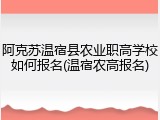 阿克苏温宿县农业职高学校如何报名(温宿农高报名)