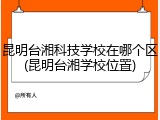 昆明台湘科技学校在哪个区(昆明台湘学校位置)