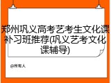 郑州巩义高考艺考生文化课补习班推荐(巩义艺考文化课辅导)