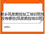 新乡凤泉数控加工培训班技校有哪些(凤泉数控培训班)