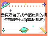 盘锦双台子找单招集训的机构有哪些(盘锦单招机构)