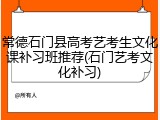 常德石门县高考艺考生文化课补习班推荐(石门艺考文化补习)