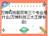 万博科技最厉害三个专业是什么(万博科技三大王牌专业)