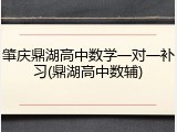 肇庆鼎湖高中数学一对一补习(鼎湖高中数辅)