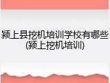 颍上县挖机培训学校有哪些(颍上挖机培训)