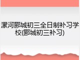 漯河郾城初三全日制补习学校(郾城初三补习)