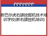 新巴尔虎右旗挖掘机技术培训学校(新右旗挖机培训)