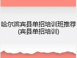 哈尔滨宾县单招培训班推荐(宾县单招培训)