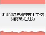 湖南省曙光科技技工学校(湖南曙光技校)