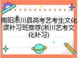 南阳淅川县高考艺考生文化课补习班推荐(淅川艺考文化补习)