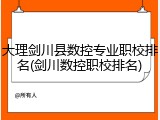 大理剑川县数控专业职校排名(剑川数控职校排名)