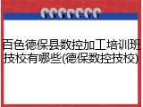 百色德保县数控加工培训班技校有哪些(德保数控技校)