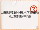 山东科技职业技术学院单招(山东科职单招)