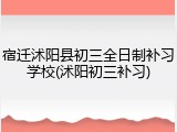 宿迁沭阳县初三全日制补习学校(沭阳初三补习)