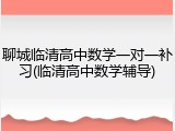 聊城临清高中数学一对一补习(临清高中数学辅导)