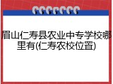 眉山仁寿县农业中专学校哪里有(仁寿农校位置)