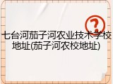 七台河茄子河农业技术学校地址(茄子河农校地址)