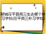 聊城茌平县高三生去哪个补习学校(茌平高三补习学校)