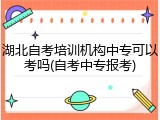 湖北自考培训机构中专可以考吗(自考中专报考)