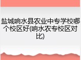 盐城响水县农业中专学校哪个校区好(响水农专校区对比)