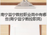 南宁邕宁数控职业高中有哪些(南宁邕宁数控职高)