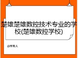 楚雄楚雄数控技术专业的学校(楚雄数控学校)