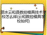 丽水云和县数控模具技术学校怎么样(云和数控模具学校如何)